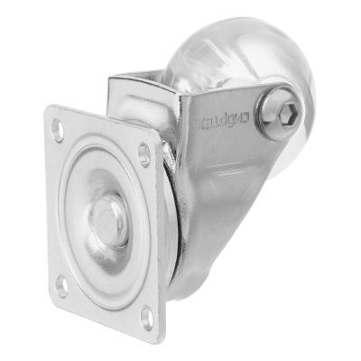 Колесо ПУ прозрачное поворотное d-35 мм, крепление платформенное Сибртех по ценам производителя в Санкт-Петербурге с доставкой по всей России