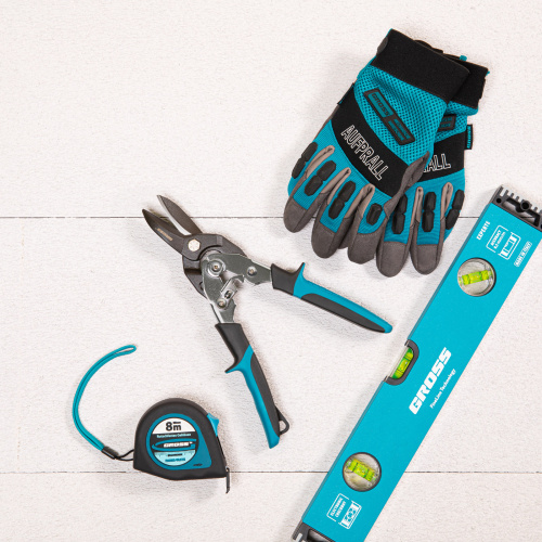 Ножницы по металлу"Piranha"усиленные, 255 мм, прямой рез, сталь СrMo, двухкомпонентные рукоятки Gross купить в Москве с доставкой по всей России | ProtosMarket.ru