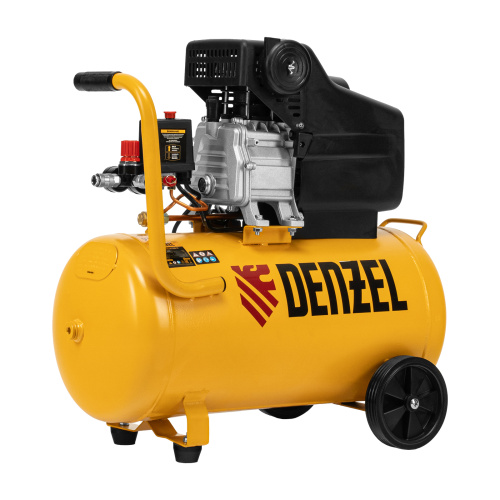 Компрессор воздушный, прямой привод DC1500/50, 1.5 кВт, 50 литров, 220 л/мин Denzel по ценам производителя в Санкт-Петербурге с доставкой по всей России
