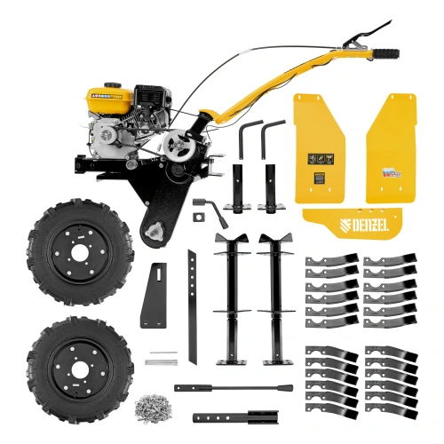 Мотоблок DPT-370S, 7 л.с., ремен.сцеп, фрез 3х4, ШОМ, передачи 3В/1Н Denzel по ценам производителя в Санкт-Петербурге с доставкой по всей России