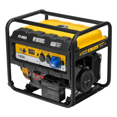 Генератор бензиновый PS 80 EA, 8.0 кВт, 230 В, 25 л, коннектор автоматики, электростартер Denzel по ценам производителя в Санкт-Петербурге с доставкой по всей России