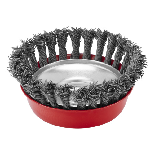 Щетка для УШМ, 125 мм, М14, "чашка", крученая проволока 0.8 мм Matrix по ценам производителя в Санкт-Петербурге с доставкой по всей России