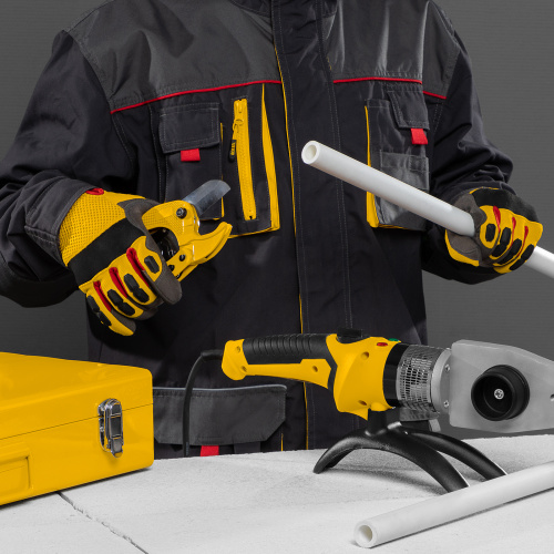 Аппарат для сварки пластиковых труб DWP-2000, Х-Pro, 2000 Вт, 300 град, комплект насадок, 20-63 мм Denzel купить в Москве с доставкой по всей России | ProtosMarket.ru