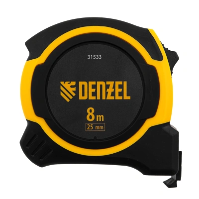 Рулетка 8м х 25мм, двухкомп. корпус, магнитный обрезиненный зацеп Denzel по ценам производителя в Санкт-Петербурге с доставкой по всей России