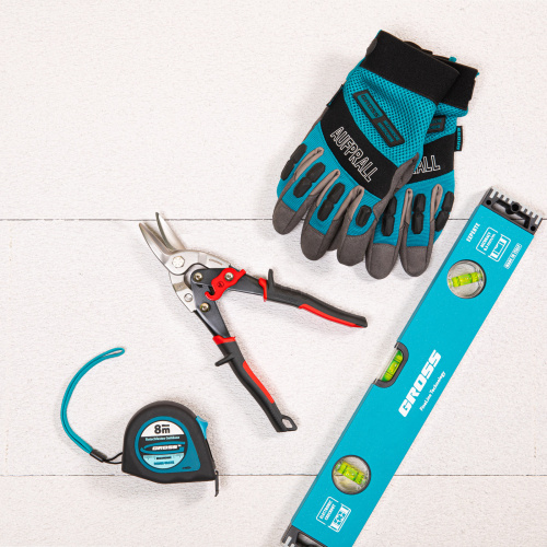 Ножницы по металлу "Piranha", 250 мм, прямой и левый рез, сталь СrMo, двухкомпонентные рукоятки Gross купить в Москве с доставкой по всей России | ProtosMarket.ru