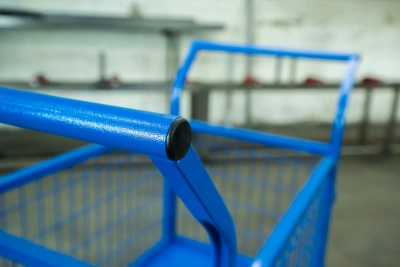 Тележка платформенная TOR ТП-2С (600х900) с бортами из сетки и двумя ручками (колеса 160 мм) купить в Москве с доставкой по всей России | ProtosMarket.ru